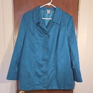 BFA CLASSICS Teal Faux Suade Women's Jacket